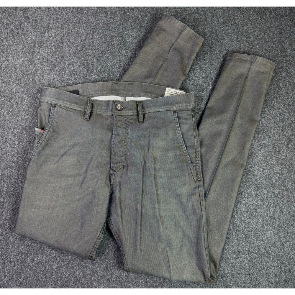 DIESEL Kakee Slim Carrot 0675N Y2K Mens W33 L32 Skinny  Shine Jeans Pants Grey